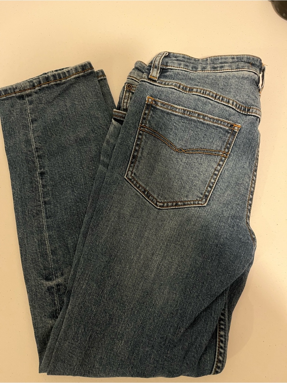 Free People Straight-Leg Mid Wash Denim Jeans